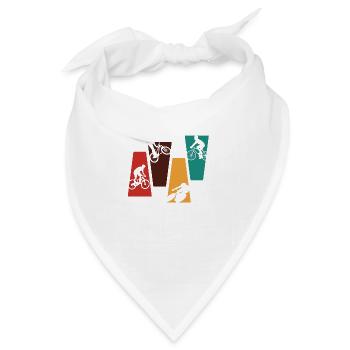 Vintage Retro Fahrrad - Fahrrad Geschenkidee - Bandana - Weiß - Vorne