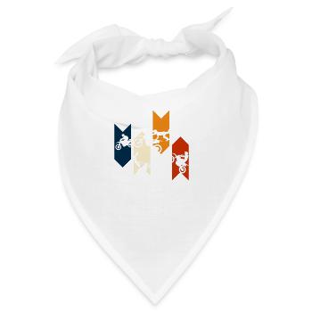 Vintage Retro Motorrad - Motorrad Geschenkidee - Bandana - Weiß - Vorne