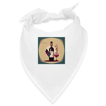 Wein / Rotwein / Weißwein - Bandana - Weiß - Vorne