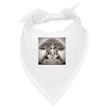 Buddha - Bandana - Weiß - Vorne
