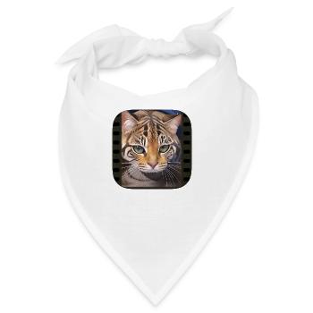 Tieger katze - Bandana - Weiß - Vorne