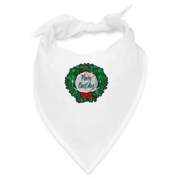 Weihnachtskranz Frohe Weihnachten ohne - Bandana - Weiß - Vorne