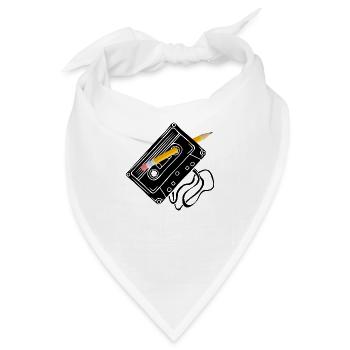 Kassette mit Bleistift zurückspulen - Bandana - Weiß - Vorne