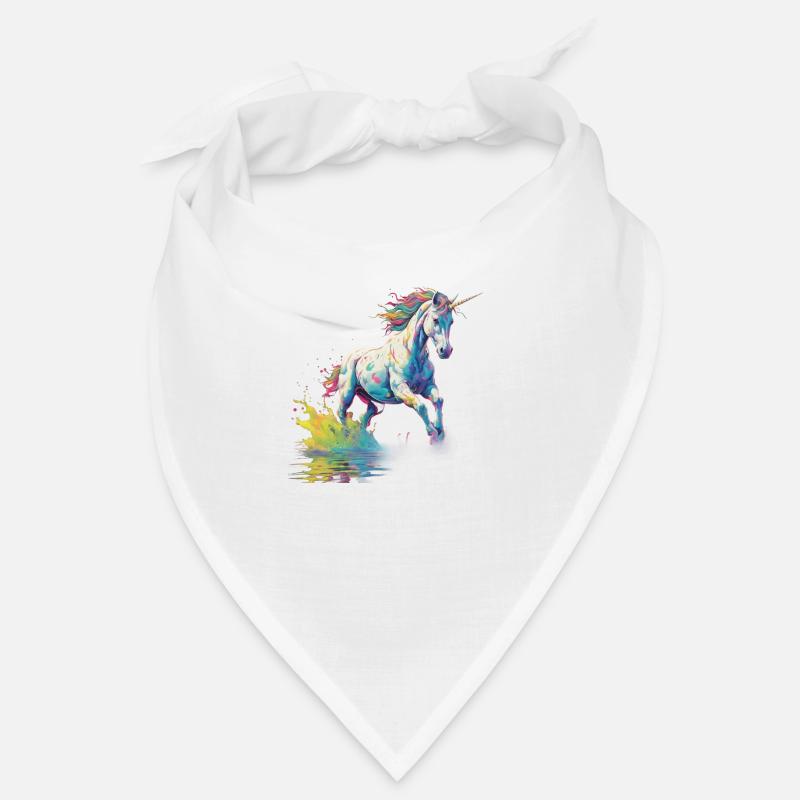 Einhorn in Farbpalette Bandana