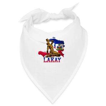 Haiti Haitian Flagge Ayiti Haitianer I Geschenk - Bandana - Weiß - Vorne