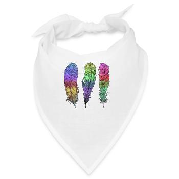 Feder - Bandana - Weiß - Vorne