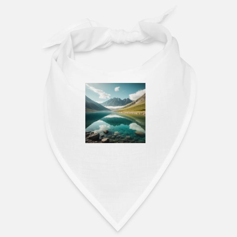 Bergsee mit wunderschöner Reflektion Bandana