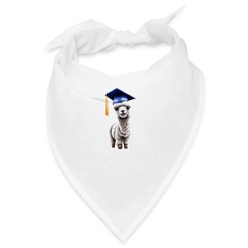 Bachelor Alpaka Schulabschluss Studium Absolvent - Bandana - Weiß - Vorne