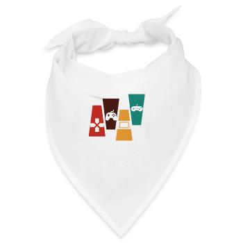 Vintage Retro Konsole Konsole Geschenkidee - Bandana - Weiß - Vorne