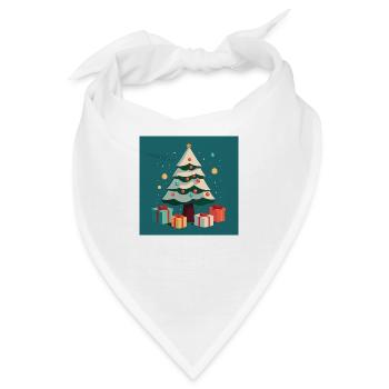 Weihnachtsbaum / Weihnachten /Tannenbaum - Bandana - Weiß - Vorne