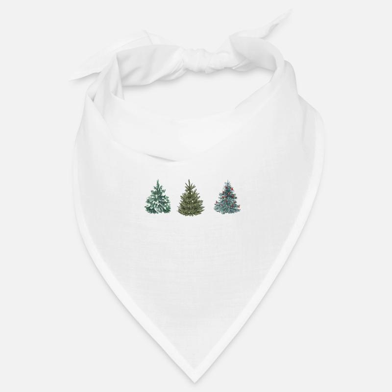 Weihnachtsbaum - Bandana - Weiß