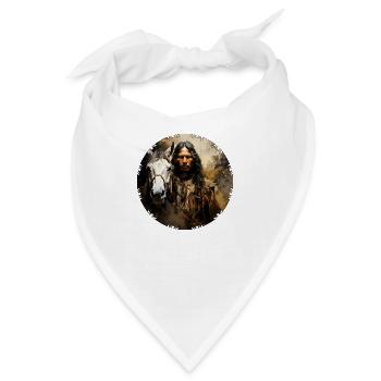 Die Sioux haben eine tiefe Verbindung zur Natur - Bandana - Weiß - Vorne