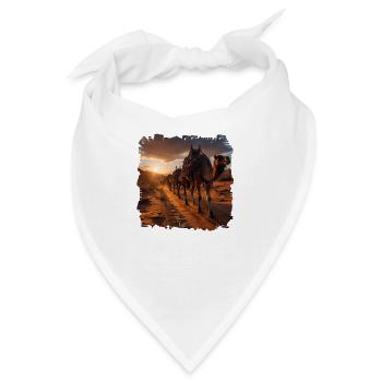 Kamelkaarawanen haben eine lange Tradition - Bandana - Weiß - Vorne