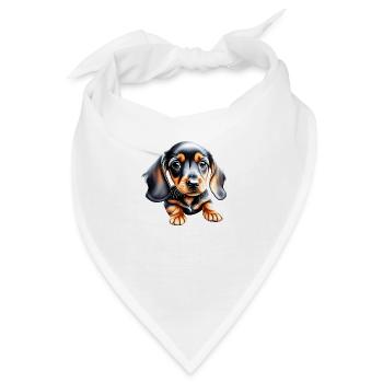 Dachshund Hund Hundehalter Dackelwelpe Hunde - Bandana - Weiß - Vorne