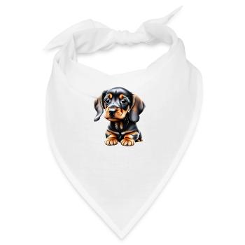 Dachshund Hund Dackelwelpe Hundehalter Hunde - Bandana - Weiß - Vorne