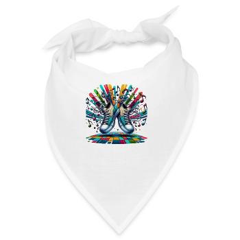 Rhythm Steps: Verspielte Tanz-Sneaker - Bandana - Weiß - Vorne