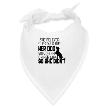 Sie glaubte, sie könne es, aber ihr Hund schlief - Bandana - Weiß - Vorne