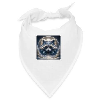 Racoon in Frost - Bandana - Weiß - Vorne