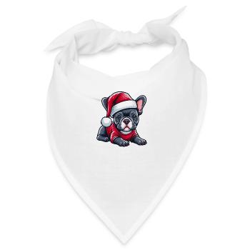 Niedlicher Frenchie Heiligabend Geist - Bandana - Weiß - Vorne