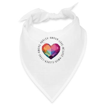 Vereinte Liebe - Amour - Bandana - Weiß - Vorne