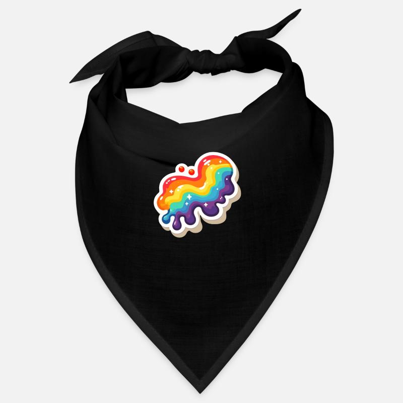 Rainbow Pouring Paint Bandana