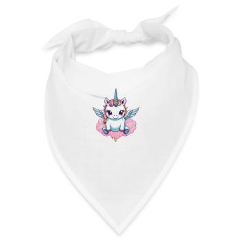 Licorne Einhorn Kawaii - Bandana - Weiß - Vorne