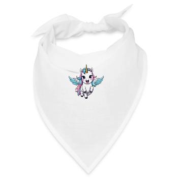 Licorne Einhorn Kawaii - Bandana - Weiß - Vorne