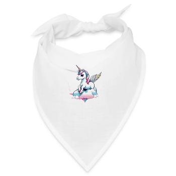 Licorne Einhorn Kawaii - Bandana - Weiß - Vorne