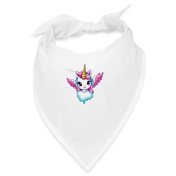 Licorne Einhorn Kawaii - Bandana - Weiß - Vorne