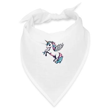 Licorne Einhorn Kawaii - Bandana - Weiß - Vorne