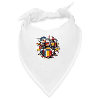 Drums Schlagzeug - Bandana - Weiß - Vorne