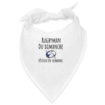 Verträumter Sonntags-Rugbyspieler unter der Woche - Bandana - Weiß - Vorne