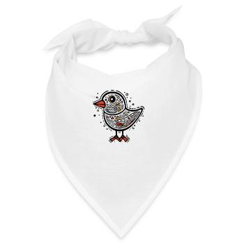 Vogel - Bandana - Weiß - Vorne