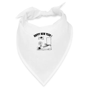 Beth die Spinne - Der Kuss unter dem Mistelzweig (+text) - Bandana - Weiß - Vorne