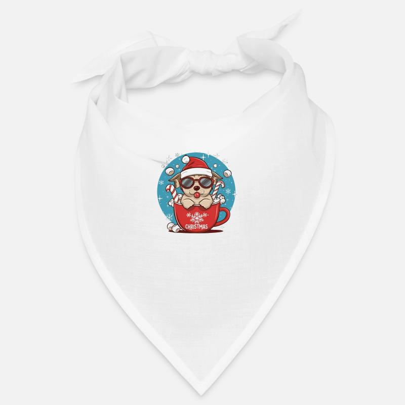 Chiot de Noël en Mug - Joyeux Noël Bandana