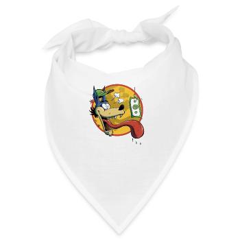 Gieriger Wolf - Bandana - Weiß - Vorne