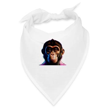 Frecher Affe - Bandana - Weiß - Vorne