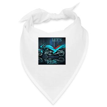 Let's Ride - Bandana - Weiß - Vorne