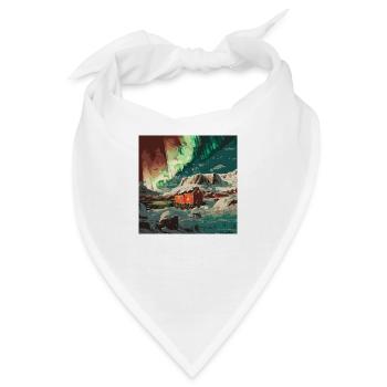 Lichter am Nordpol - Bandana - Weiß - Vorne
