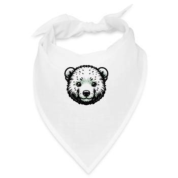 Süße Tierkinder | Eisbär - Bandana - Weiß - Vorne