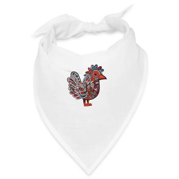 Gockel Hahn - Bandana - Weiß - Vorne