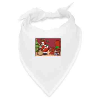 Der Weihnachtsmann wird an Heiligabend erwischt - Bandana - Weiß - Vorne