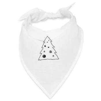Weihnachtsbaum - Bandana - Weiß - Vorne
