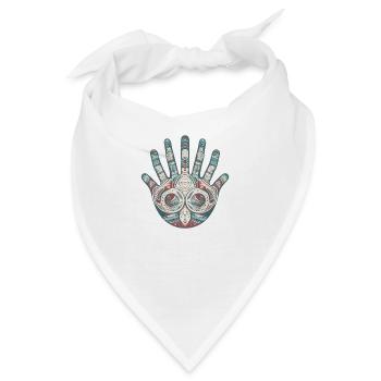 Hand Finger - Bandana - Weiß - Vorne