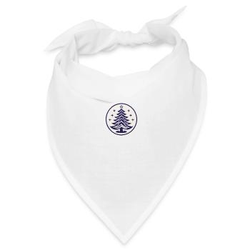 Weihnachtsbaum Emblem Tannenbaum oder Christbaum - Bandana - Weiß - Vorne