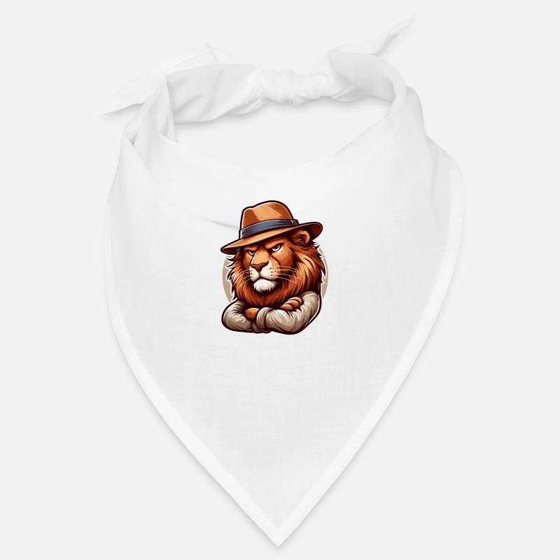 Dessin animé de lion Bandana