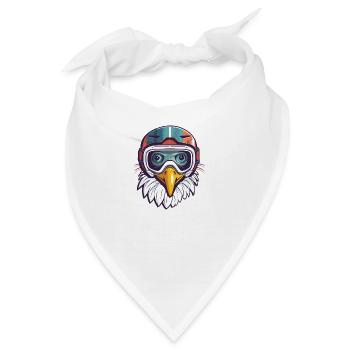 Adler Winter Schnee - Bandana - Weiß - Vorne