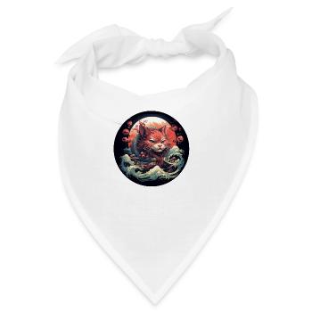 Katzenliebe - Bandana - Weiß - Vorne
