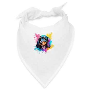 Dachshund Hund Dackelwelpe Hundehalter Hunde - Bandana - Weiß - Vorne