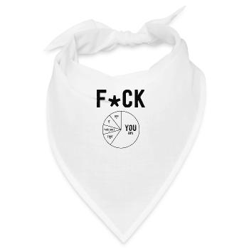 Expressive Euphemisms: The 'Fck Spectrum' T-Shirt - Bandana - Weiß - Vorne
